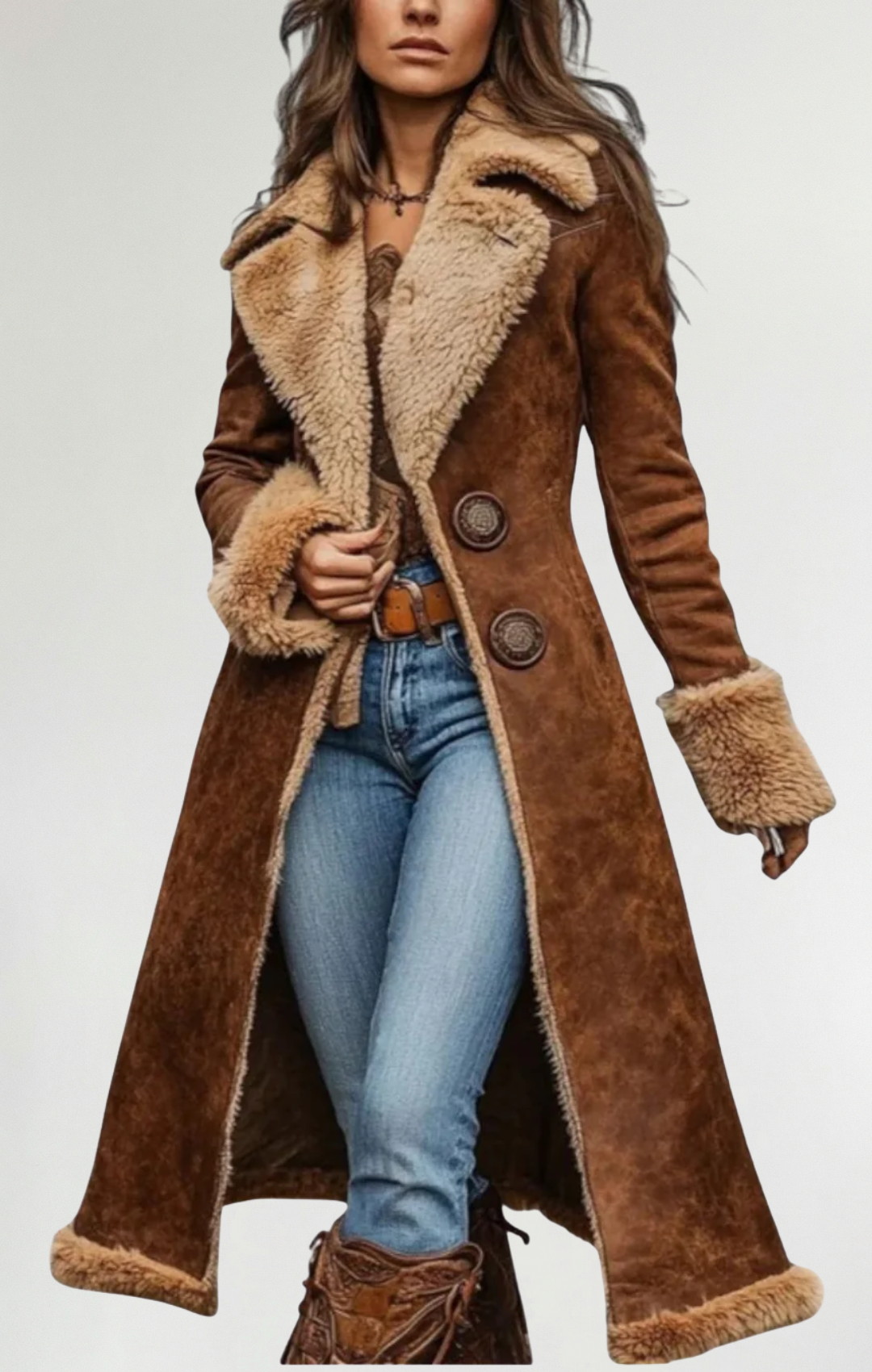 Noelia - Abrigo de piel suave